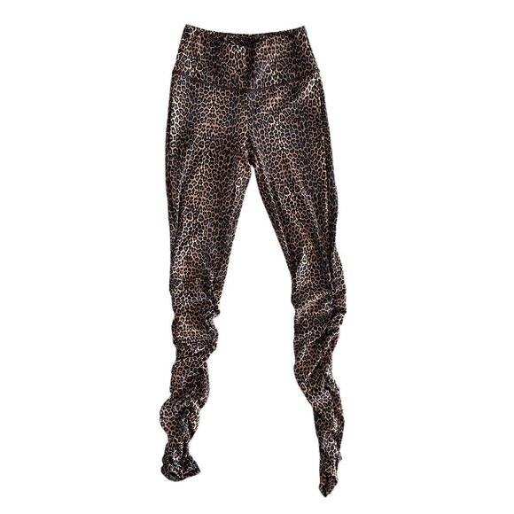 Kira Grace‎ Flirt High Waist Yoga Tight Leopard Ruched Women's XS USA $128 - Picture 7 of 12